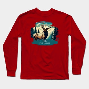 Elk - WILD NATURE - ELK -1 Long Sleeve T-Shirt